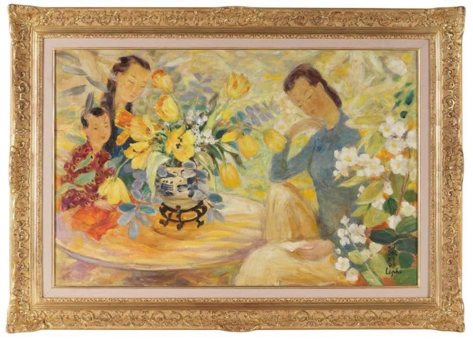 LÊ PHỔ “MATERNITÉ AUX FLEURS” TÌNH MẪU TỬ TRONG KHÔNG GIAN HOA ÁNH SÁNG