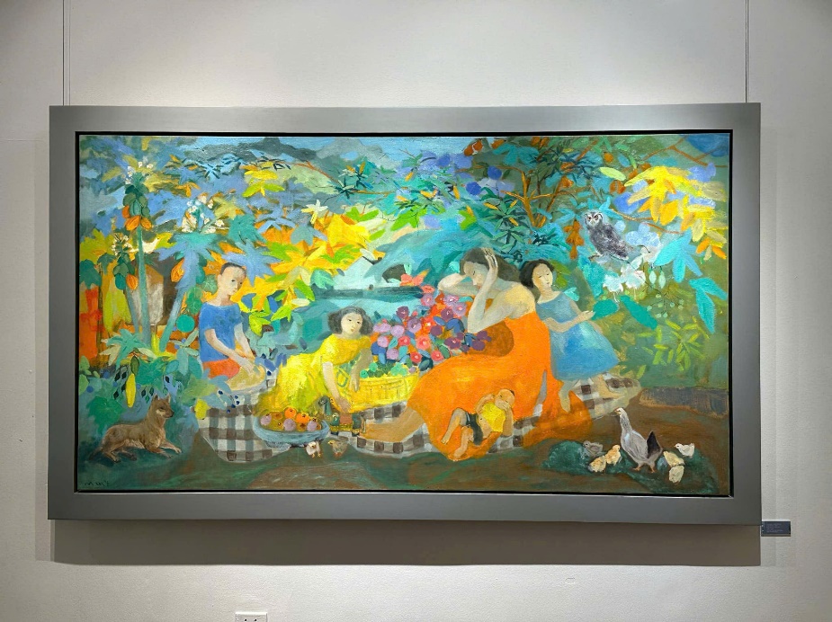 A painting on a wallDescription automatically generated